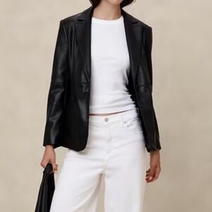 Banana Republic Factory Vegan Leather Blazer